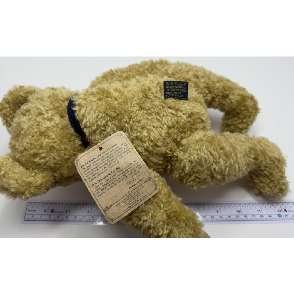 Boyds Bear Vintage Artisan Series MATTHEW Jointed Teddy Bear W/ Bow READ DESC! - Picture 9 of 9